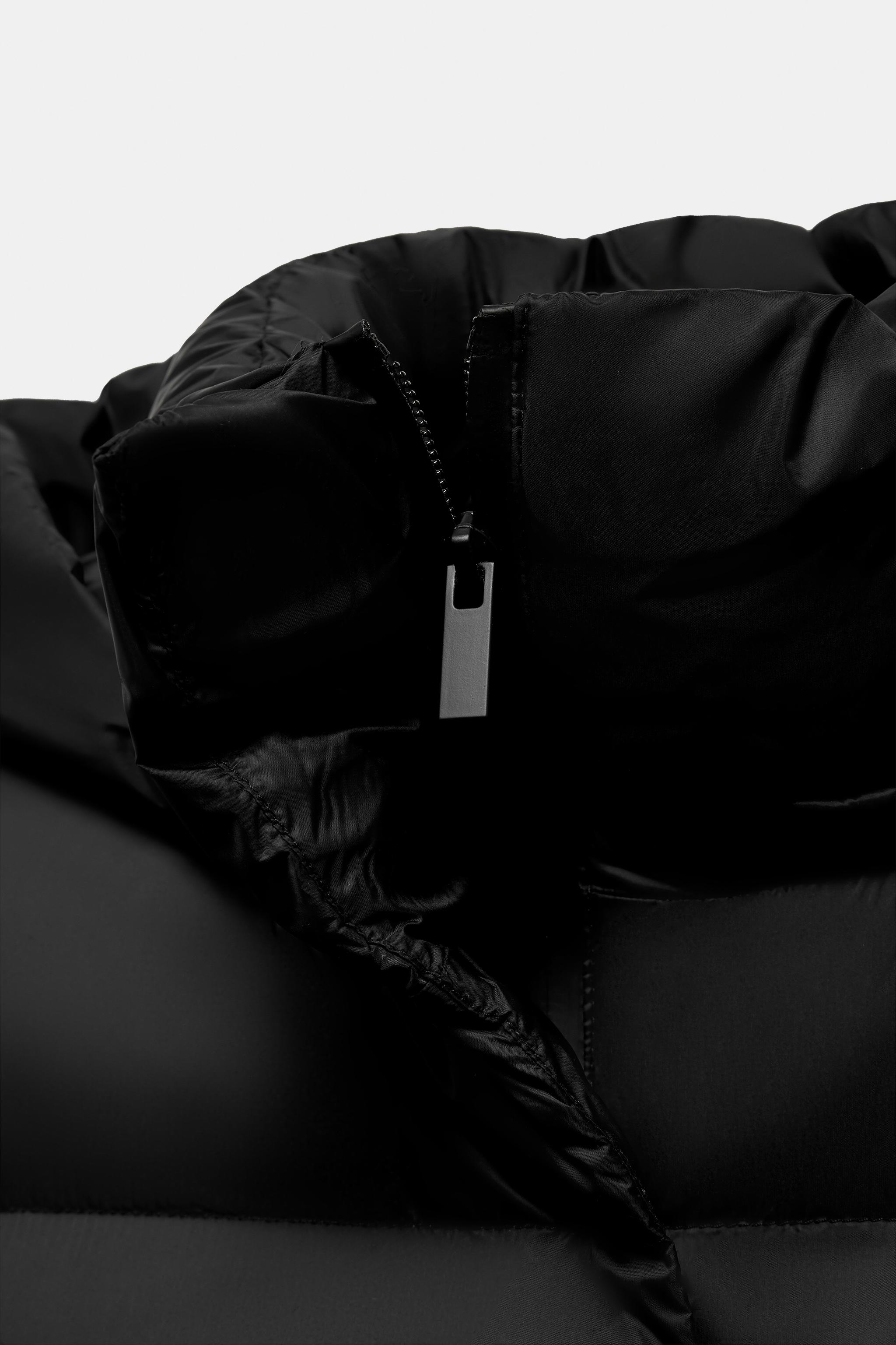 DOUDOUNE À CAPUCHE EN PLUME ET DUVET DÉPERLANTE COUPE-VENT