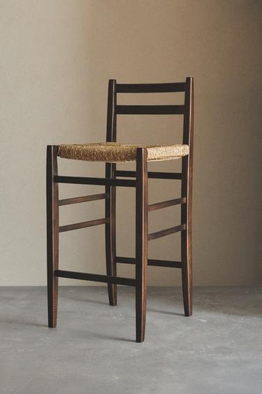 HOUTEN KRUK MET GEWEVEN DETAIL - Bruin van Zara