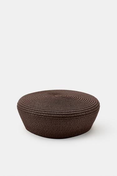 Zara PLAIN SKULLCAP HAT - Brown