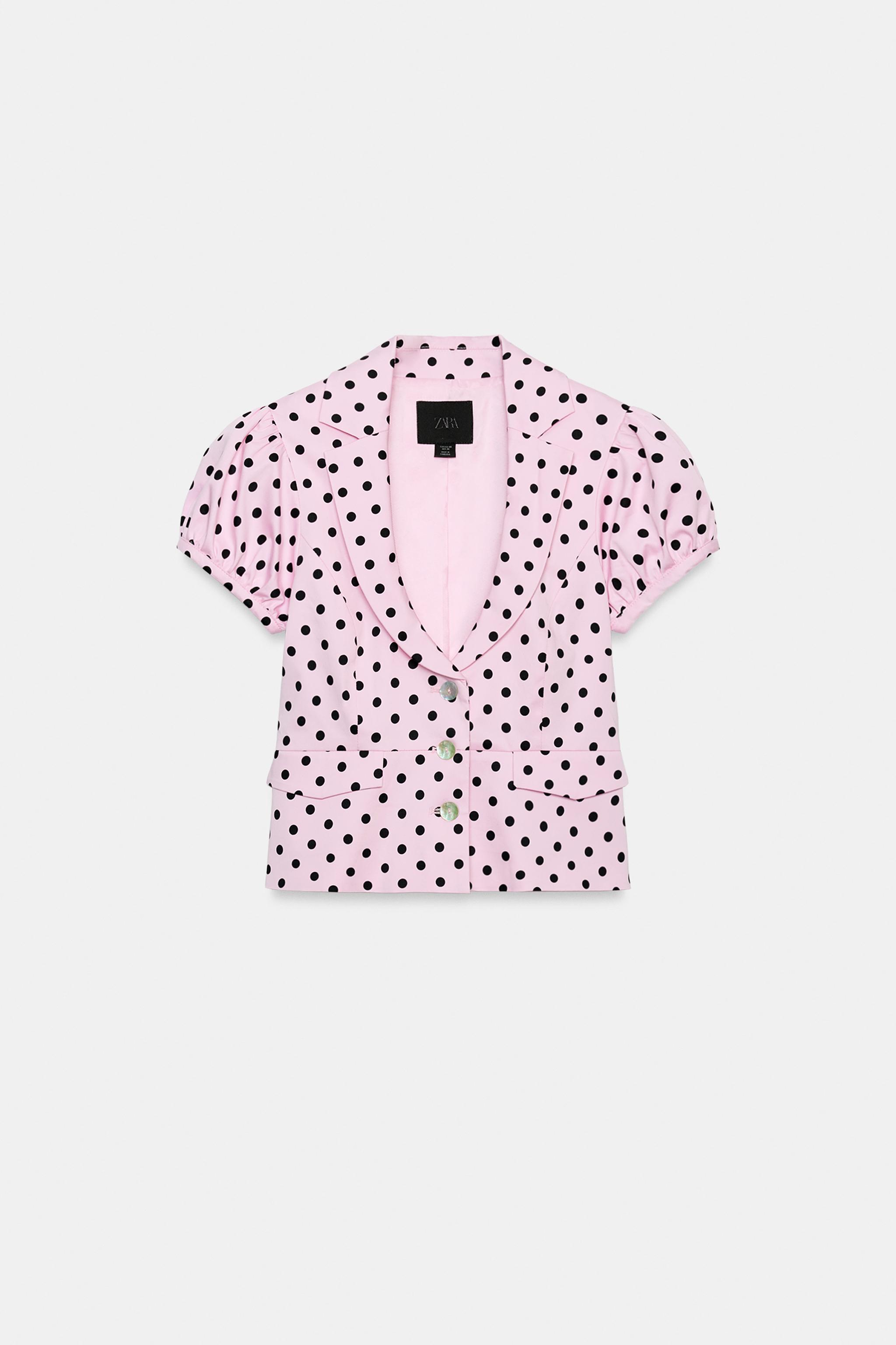 VESTE COURTE À POIS