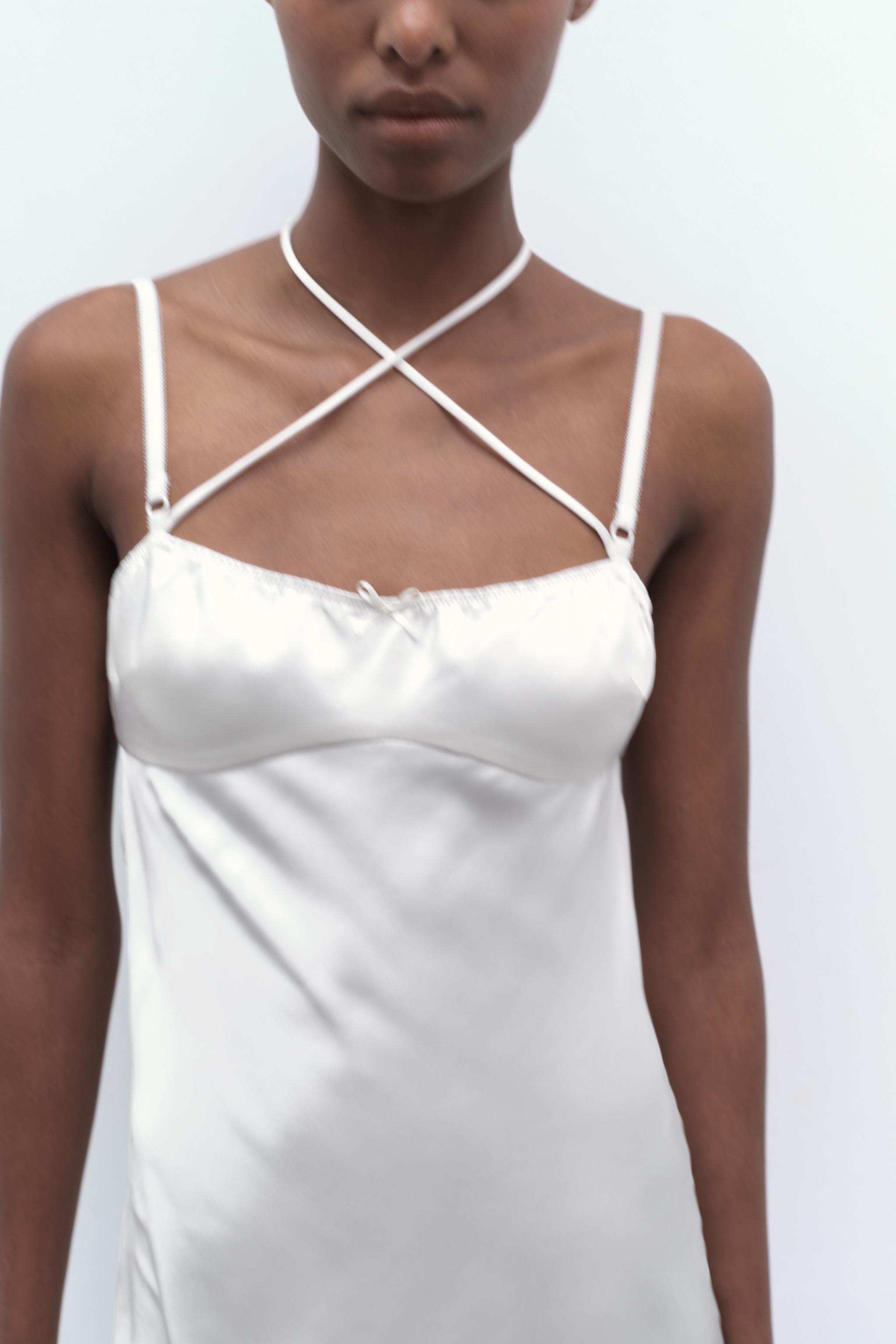 Zara white 2024 camisole dress