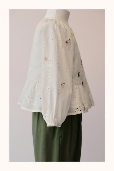EMBROIDERED SHIRT - White by Zara - Image 4