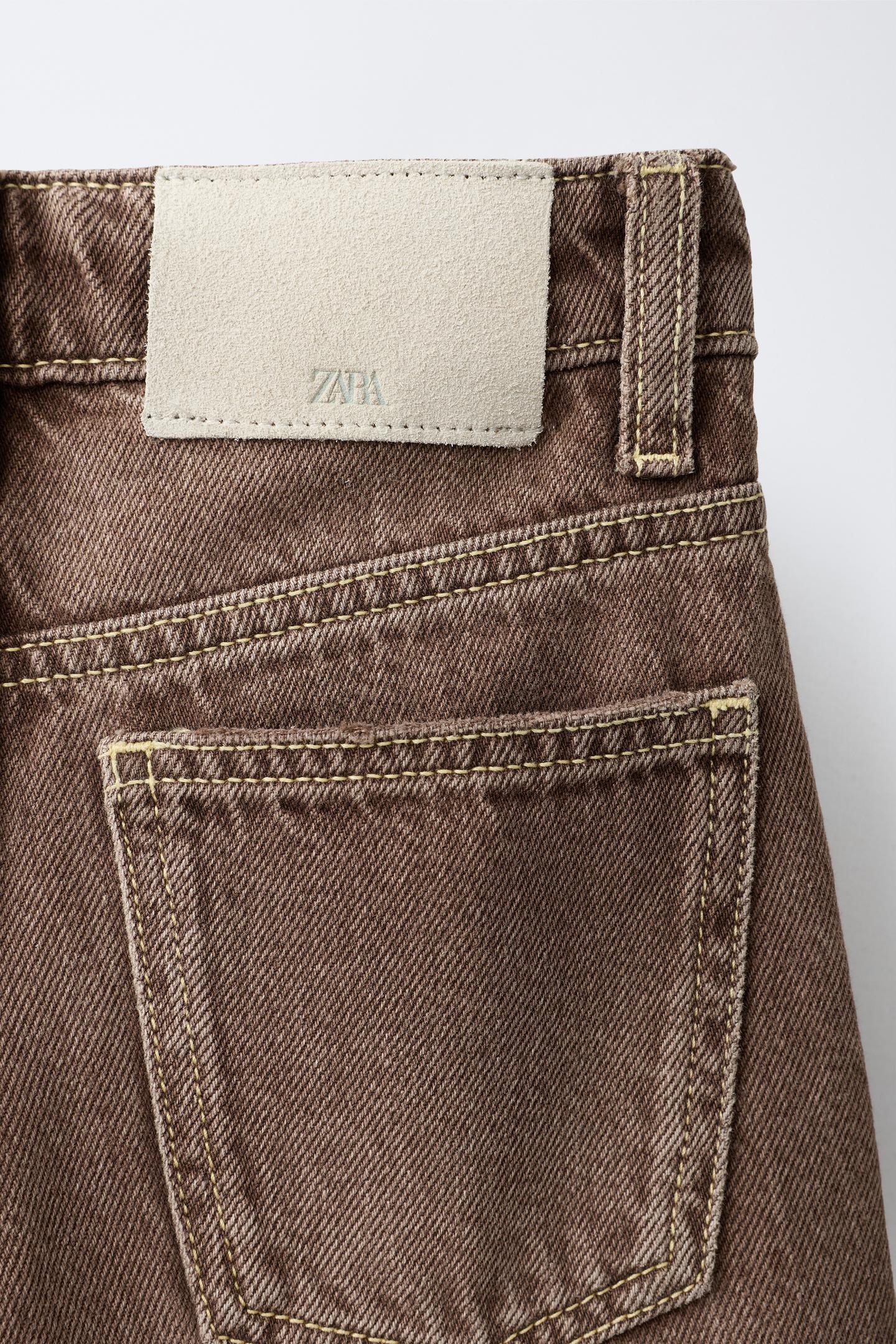 Детские джинсы Zara Wide Leg, цвет: Коричневый — фото 4