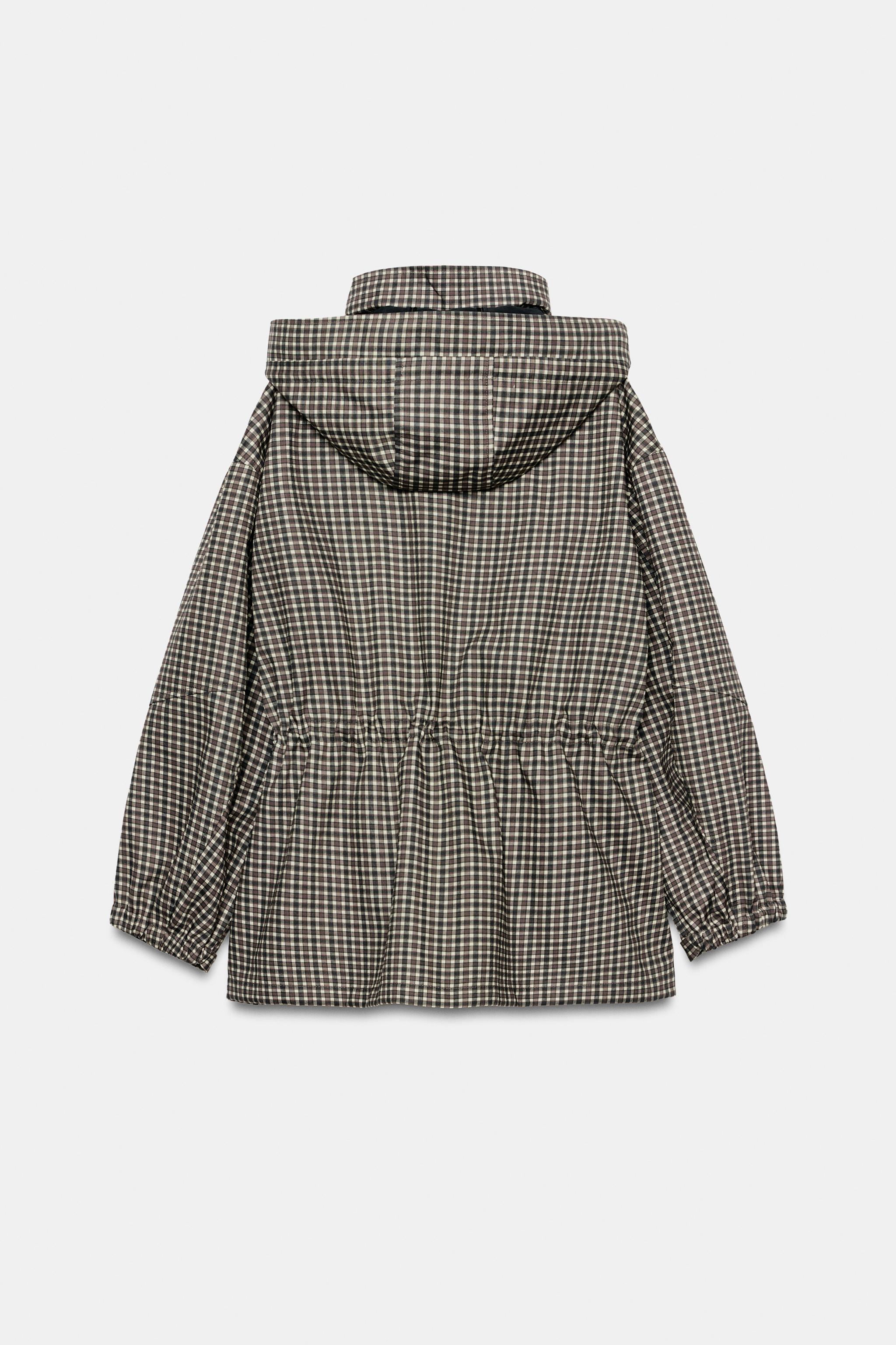 Женские куртки Zara PLAID HOODED JACKET — фото 10