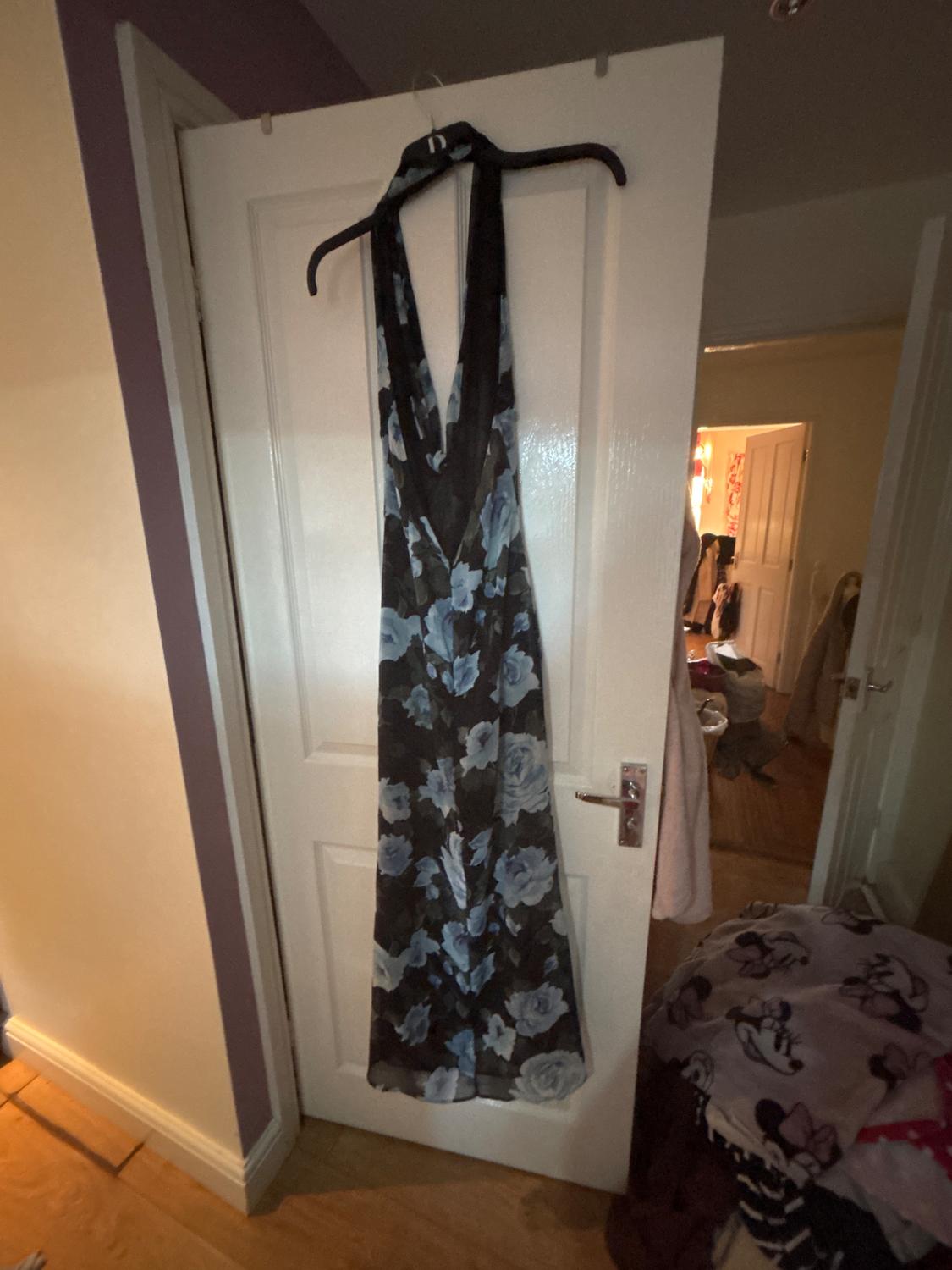 LONG FLORAL PRINT DRESS WITH KNOT DETAIL - Image 2