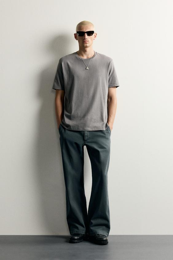 CAMISETA MEDIUM WEIGHT BÁSICA - Gris medio de Zara - Imagen 0