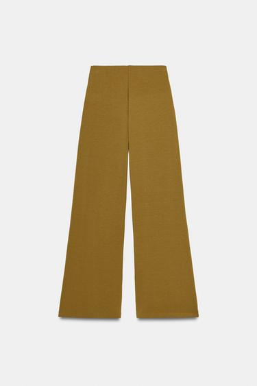 PANTALON PALAZZO FLUIDE - Ocre de Zara - Image 6