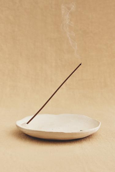 CERAMIC INCENSE BURNER DISH - Oyster-white by Zara - Image 5