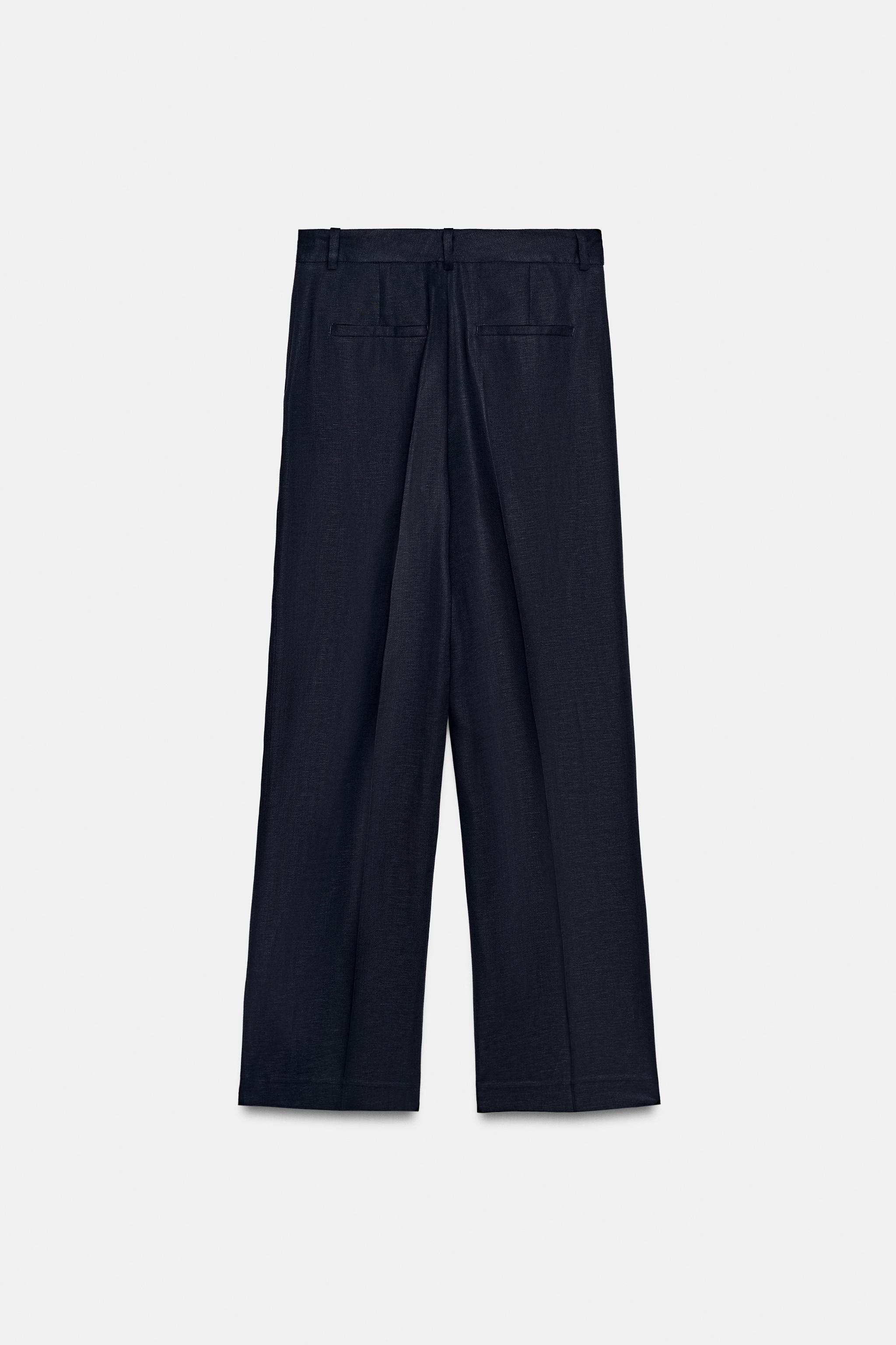 PANTALON DROIT AVEC LIN