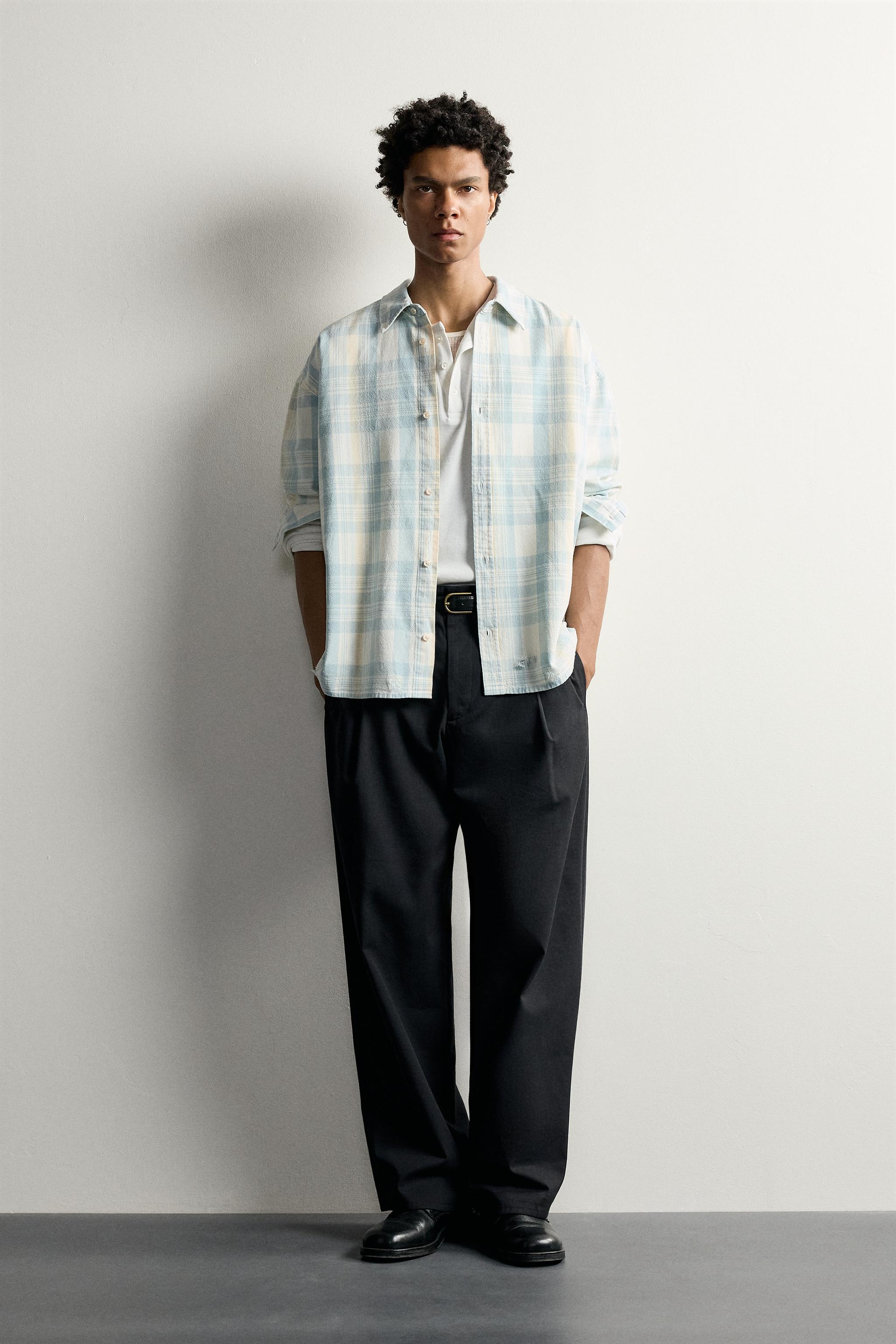 CHEMISE COUPE DÉCONTRACTÉE À CARREAUX