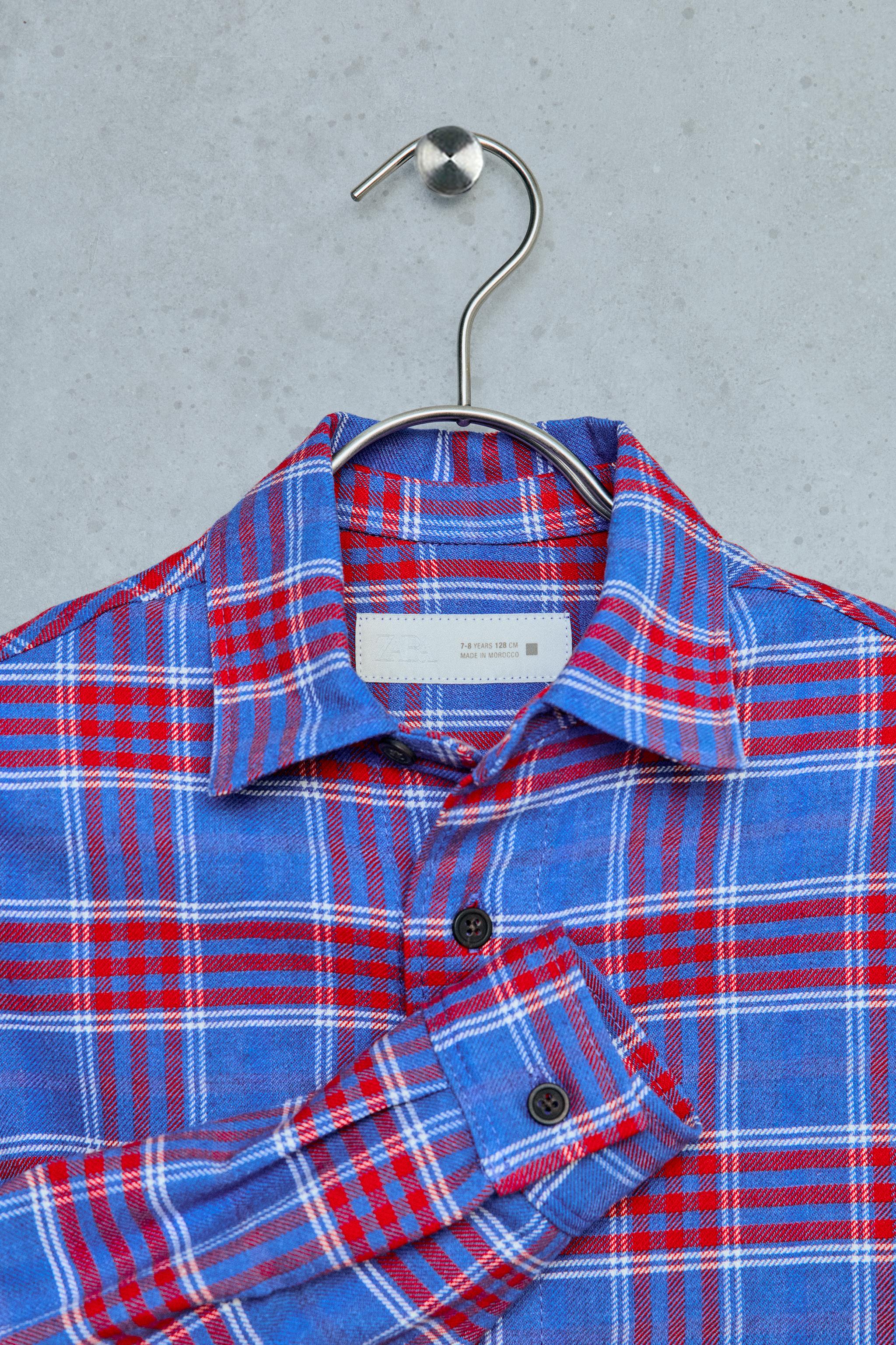 Детские рубашки Zara STORIESZ - PLAID PRINT SHIRT — фото 4