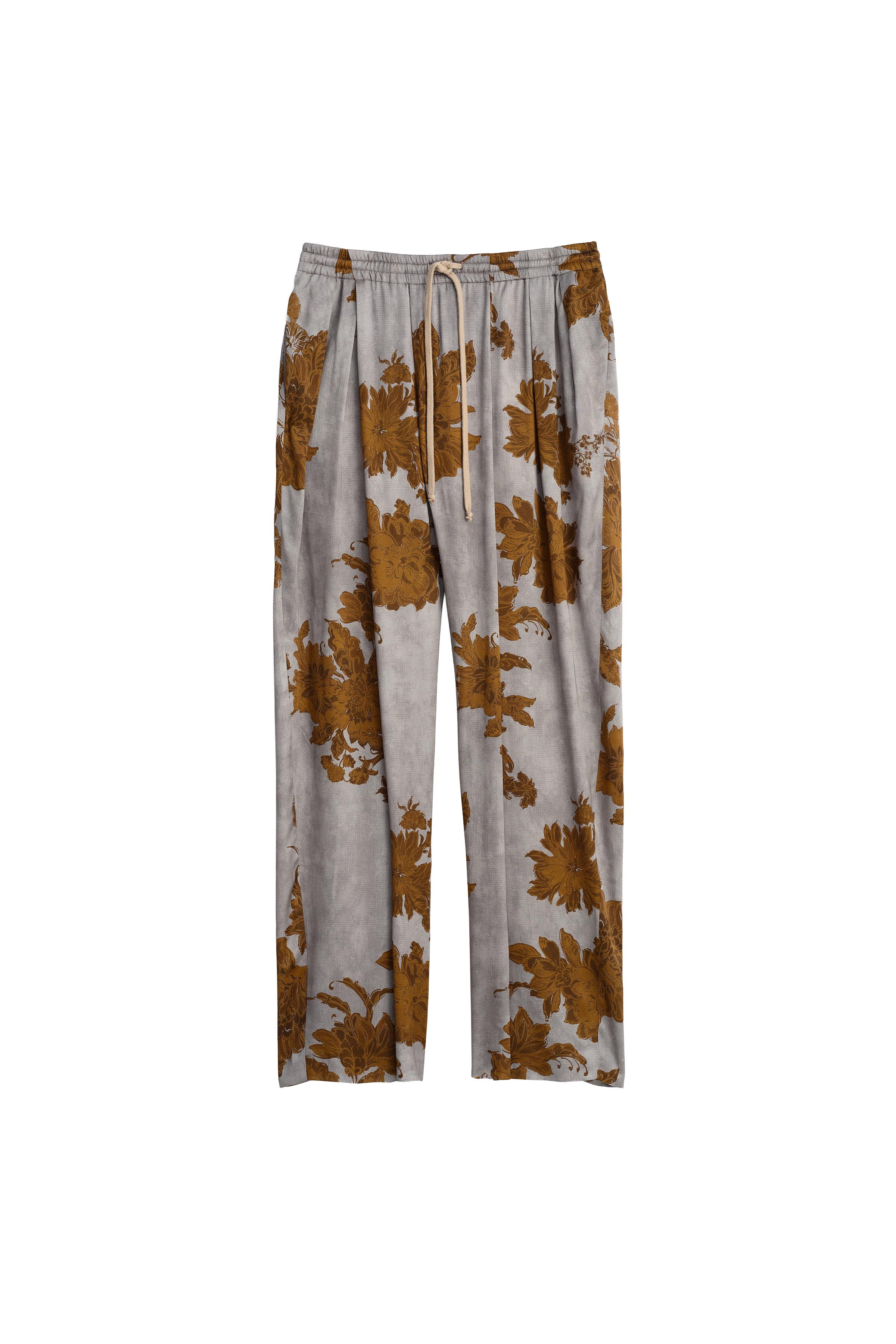 ÇİÇEK DESENLİ DÖKÜMLÜ PANTOLON