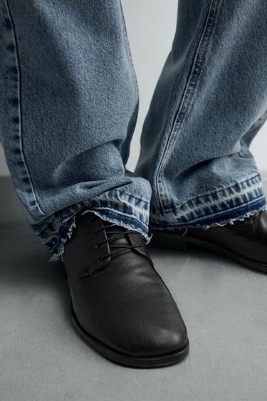 LEATHER LIMITED EDITION SMART SHOES - Black by Zara