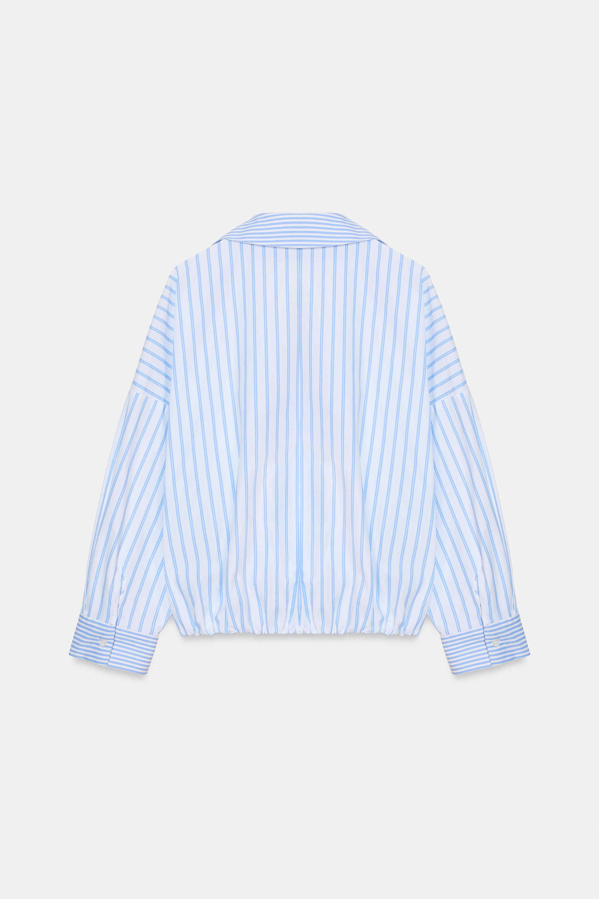 PATCHWORK STRIPED POPLIN SHIRT