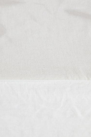 FADED LINEN VALANCE SHEET - White by Zara - Image 1