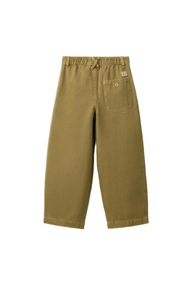 PANTALÓN BAGGY ESPIGA - Khaki de Zara