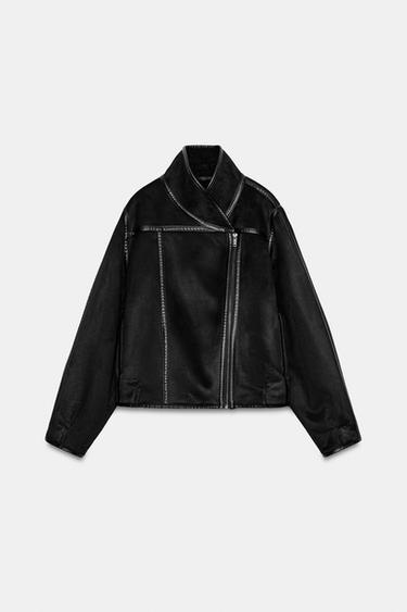 ZW COLLECTION DOUBLE-FACED JACKET - Black by Zara