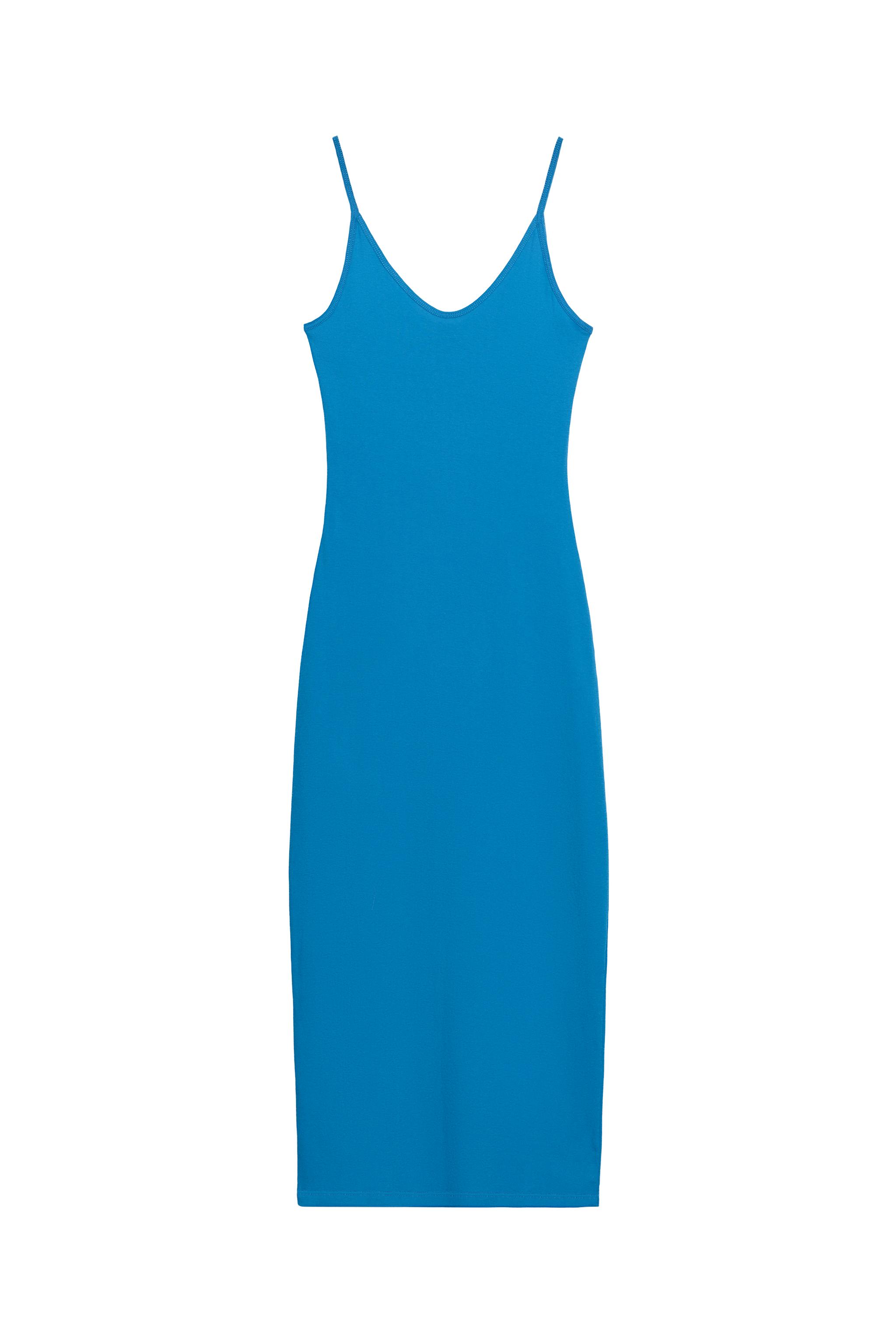 LONG STRAP DRESS - Electric blue | ZARA United States LONG STRAP DRESS - Electric blue | ZARA United States