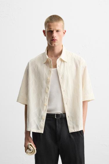 WAVY EMBROIDERED SHIRT - Ecru by Zara