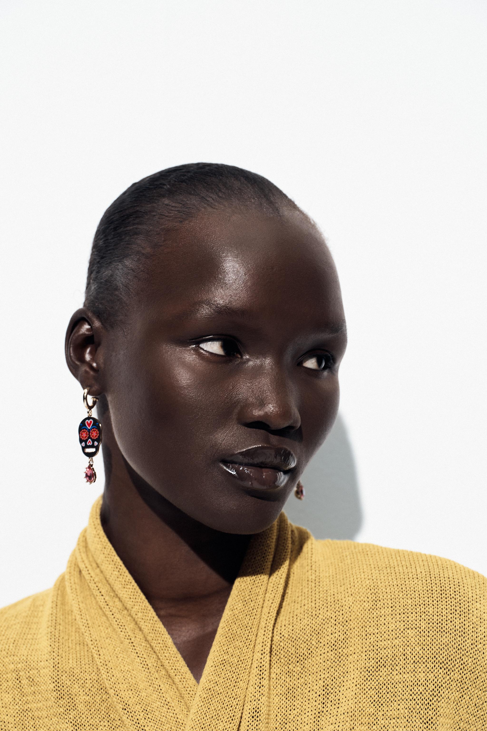 BOUCLES D'OREILLES CRÂNE ÉMAILLÉ BIJOU