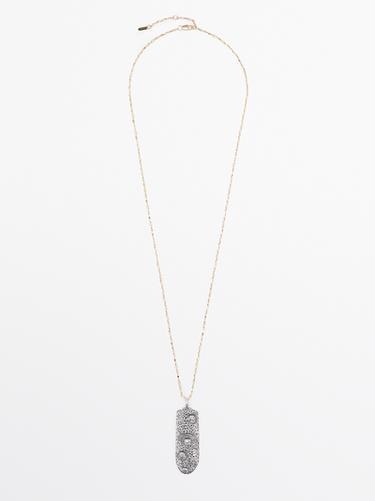 Collar colgante pieza metálica sello - Dorado de Zara - Imagen 0