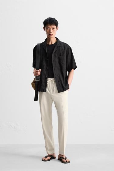 CELANA PANJANG PINGGANG JOGGER NYAMAN - Ecru dari Zara