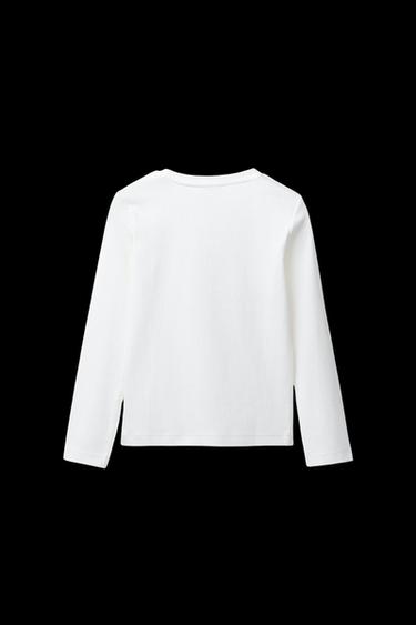 PLAIN RIBBED T-SHIRT - White by Zara