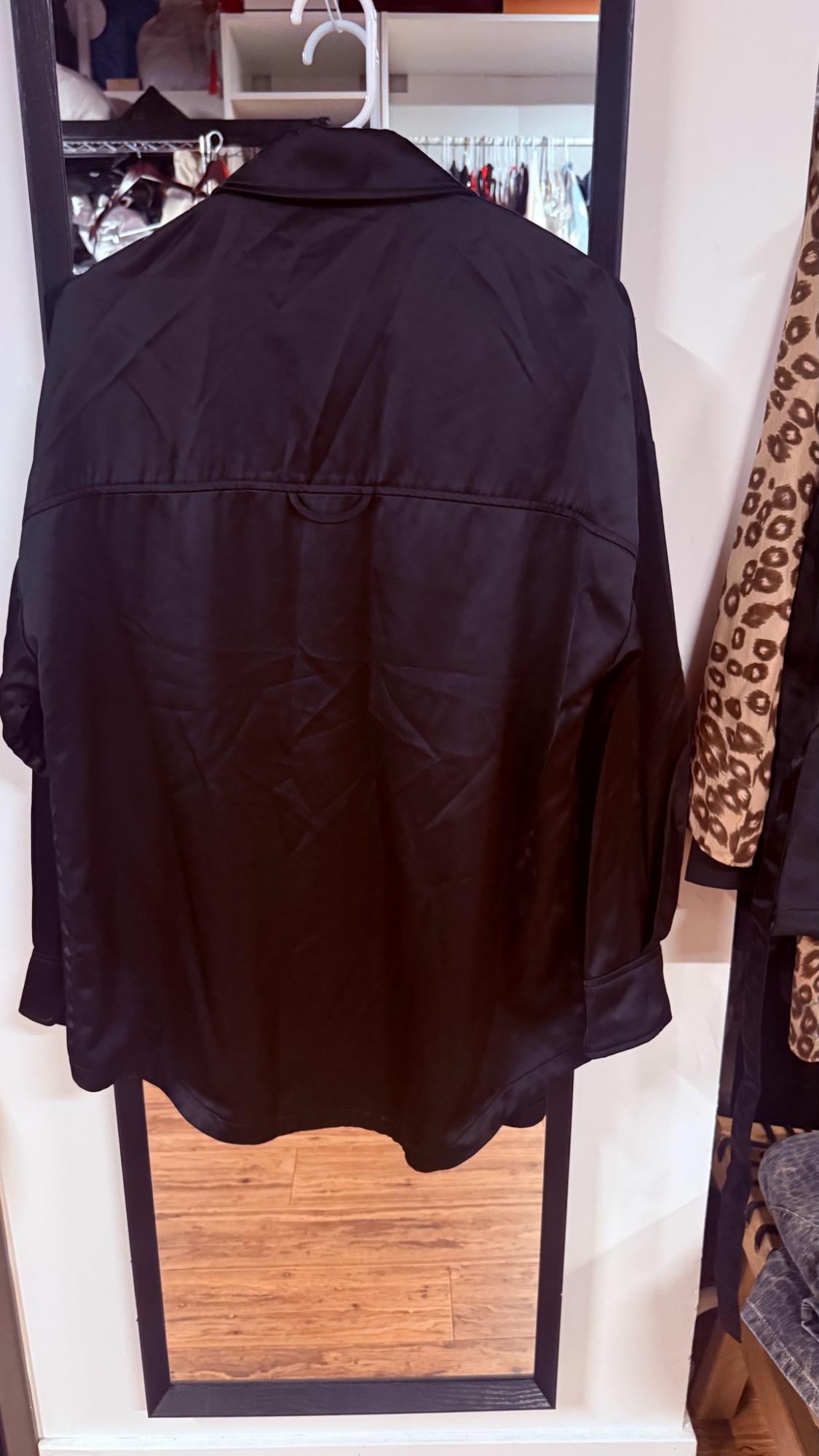 OVERSIZED SATIN EFFECT OVERSHIRT - Image 2