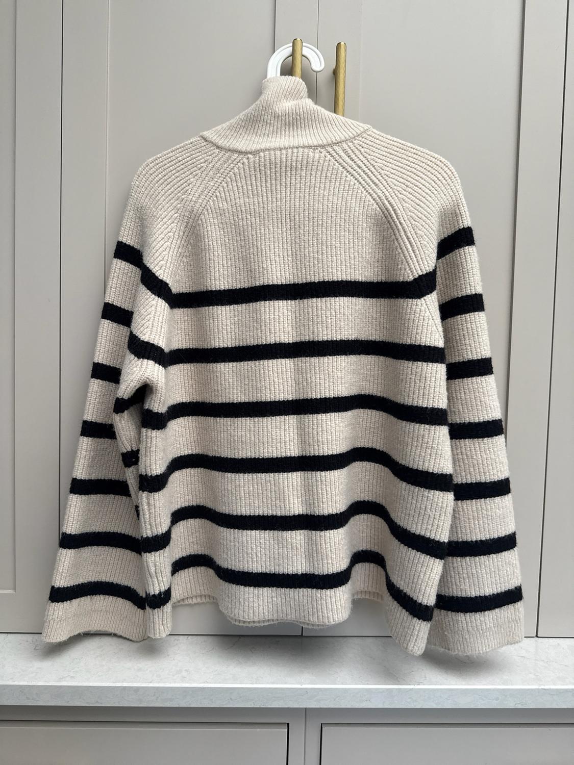 STRIPED KNIT SWEATER WITH ZIP - Image 4
