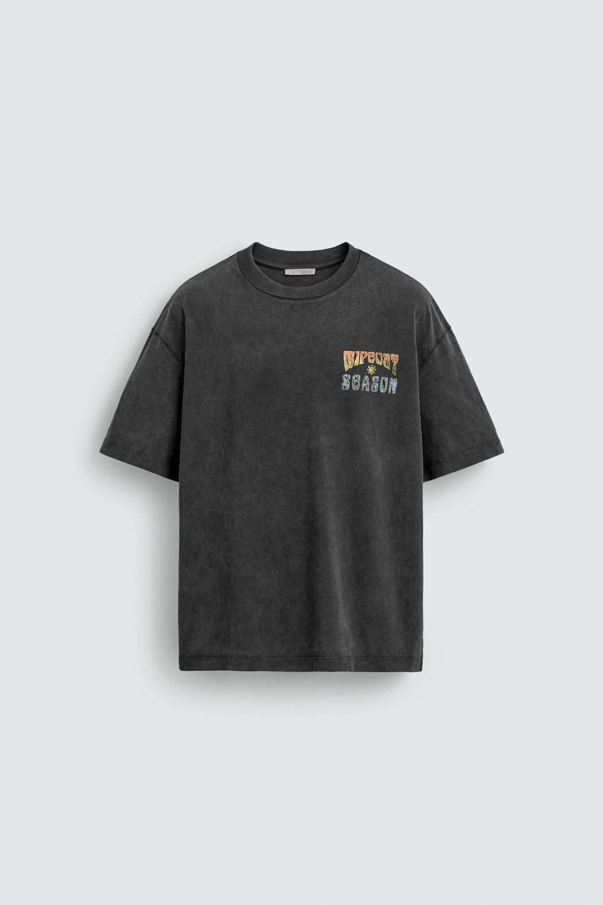 SURF PRINT WASHED T-SHIRT