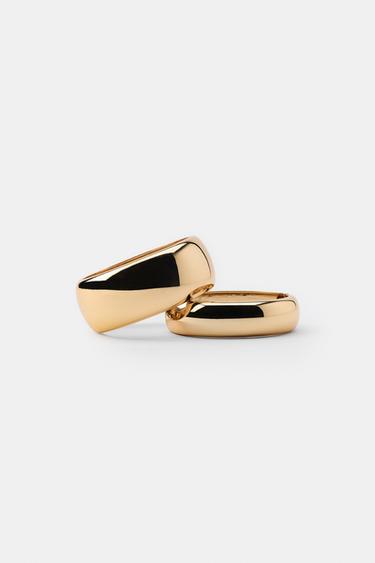 PACK OF 2 METALLIC BRACELETS - Golden by Zara
