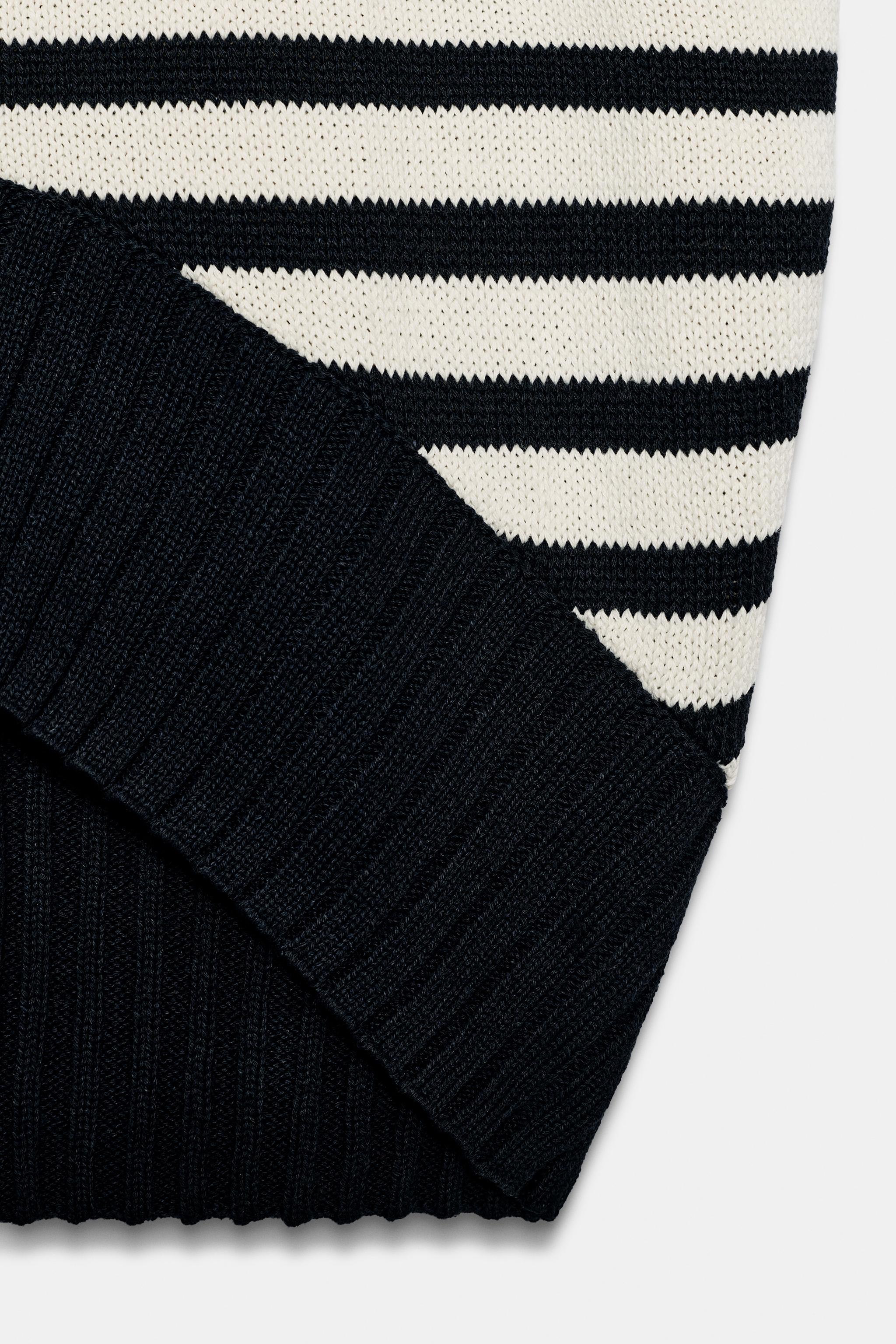 GILET EN MAILLE À RAYURES