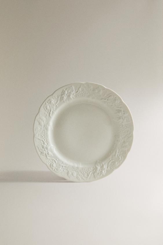 ZARA GRAPE PORCELAIN DESSERT PLATE