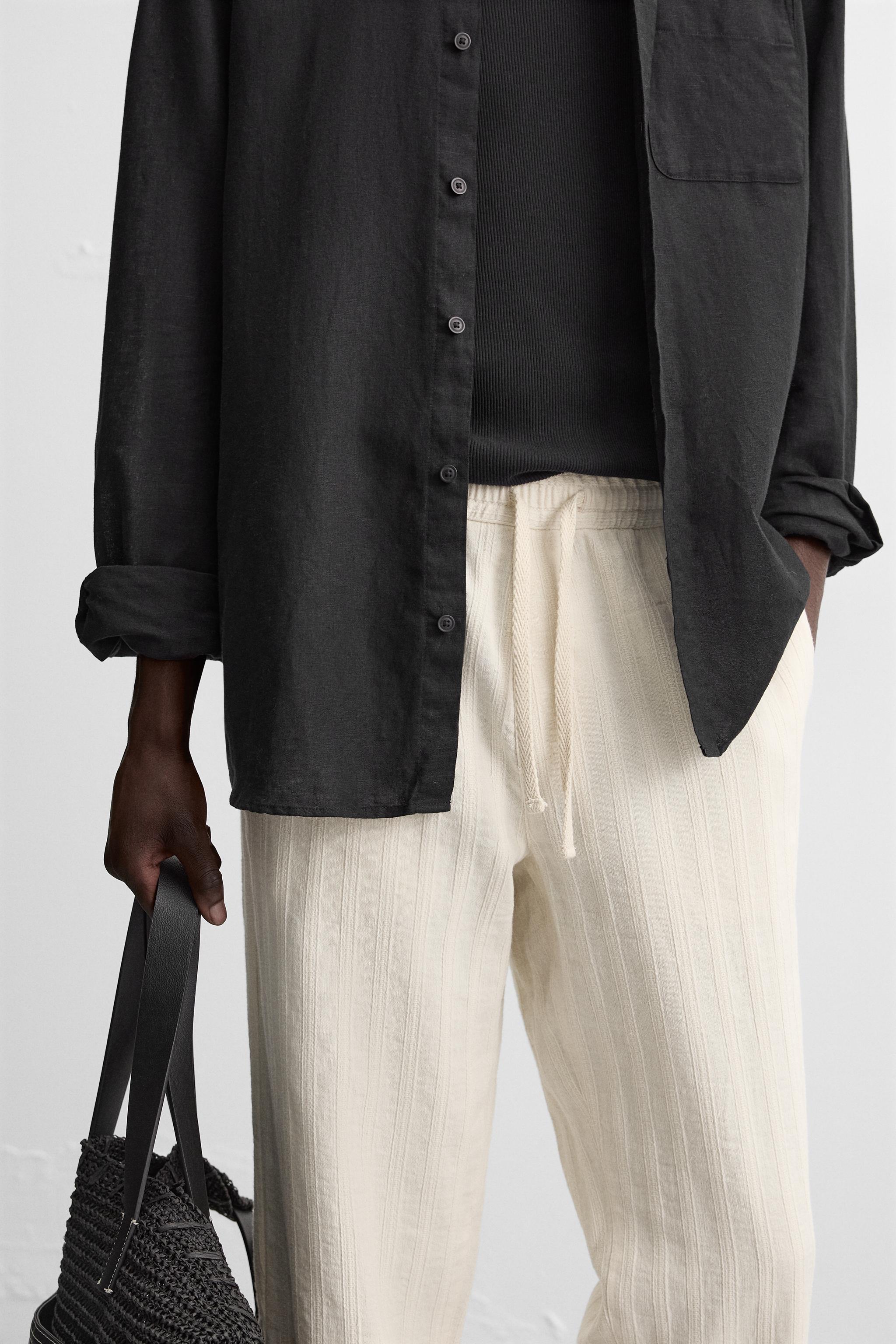 STRIPED JACQUARD PANTS
