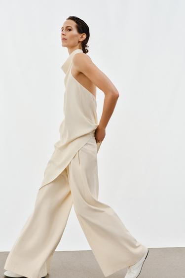 ZW COLLECTION ASYMMETRIC TOP - Oyster-white by Zara - Image 3