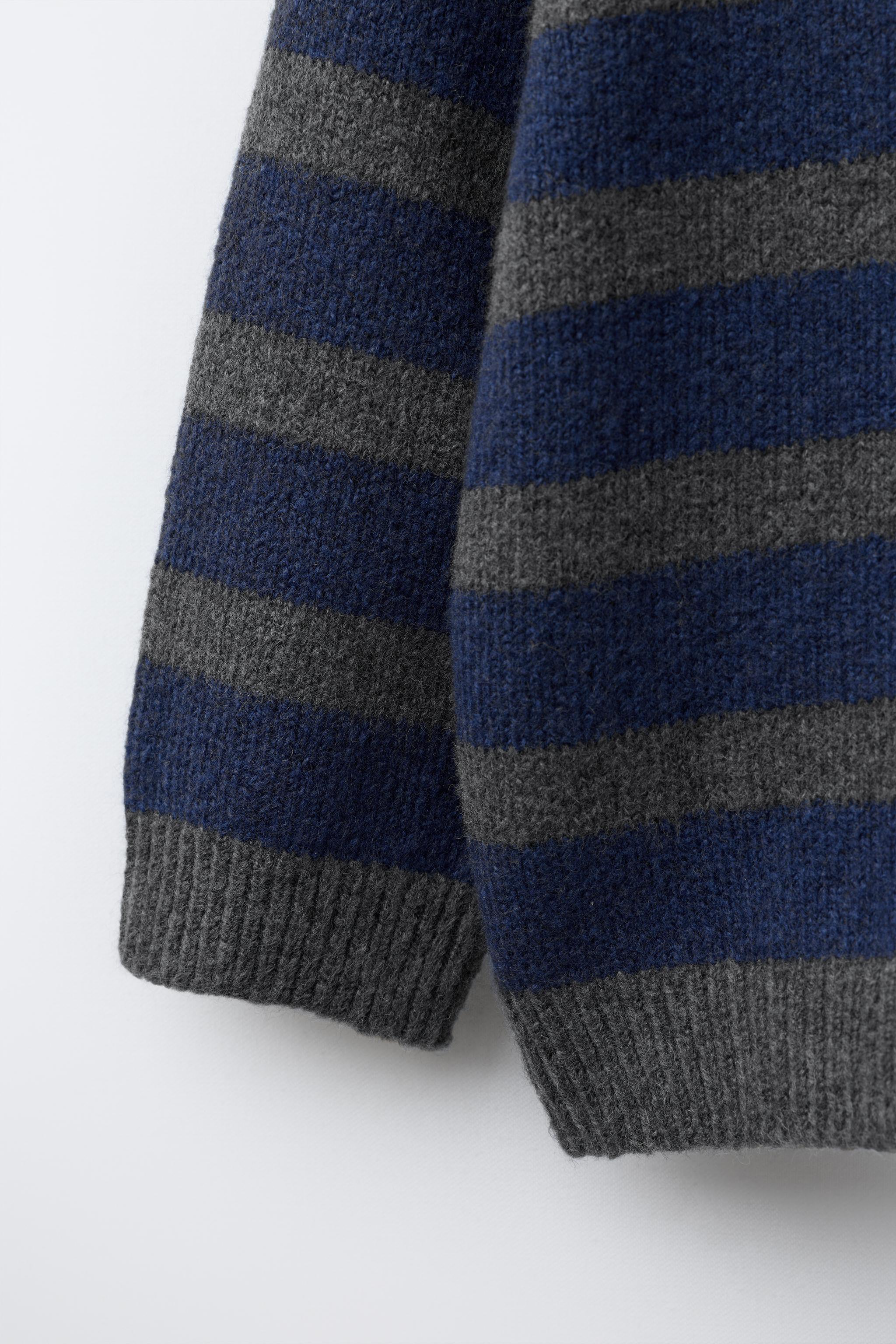 CONTRAST STRIPED KNIT POLO SHIRT