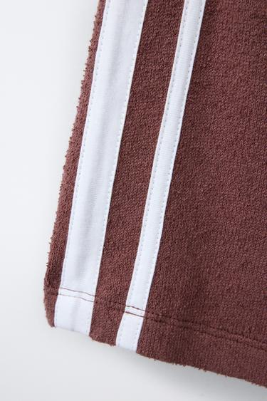 TERRY BERMUDA SHORTS WITH SIDE TAPING - Brown by Zara - Image 2