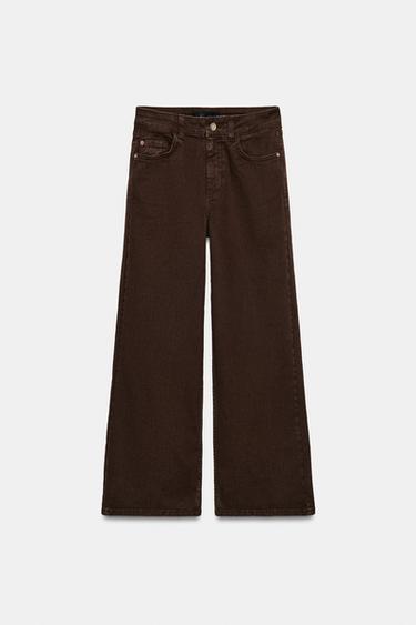 JEANS Z1975 CULOTTE 하이웨이스트 COMFORT - Zara 브라운