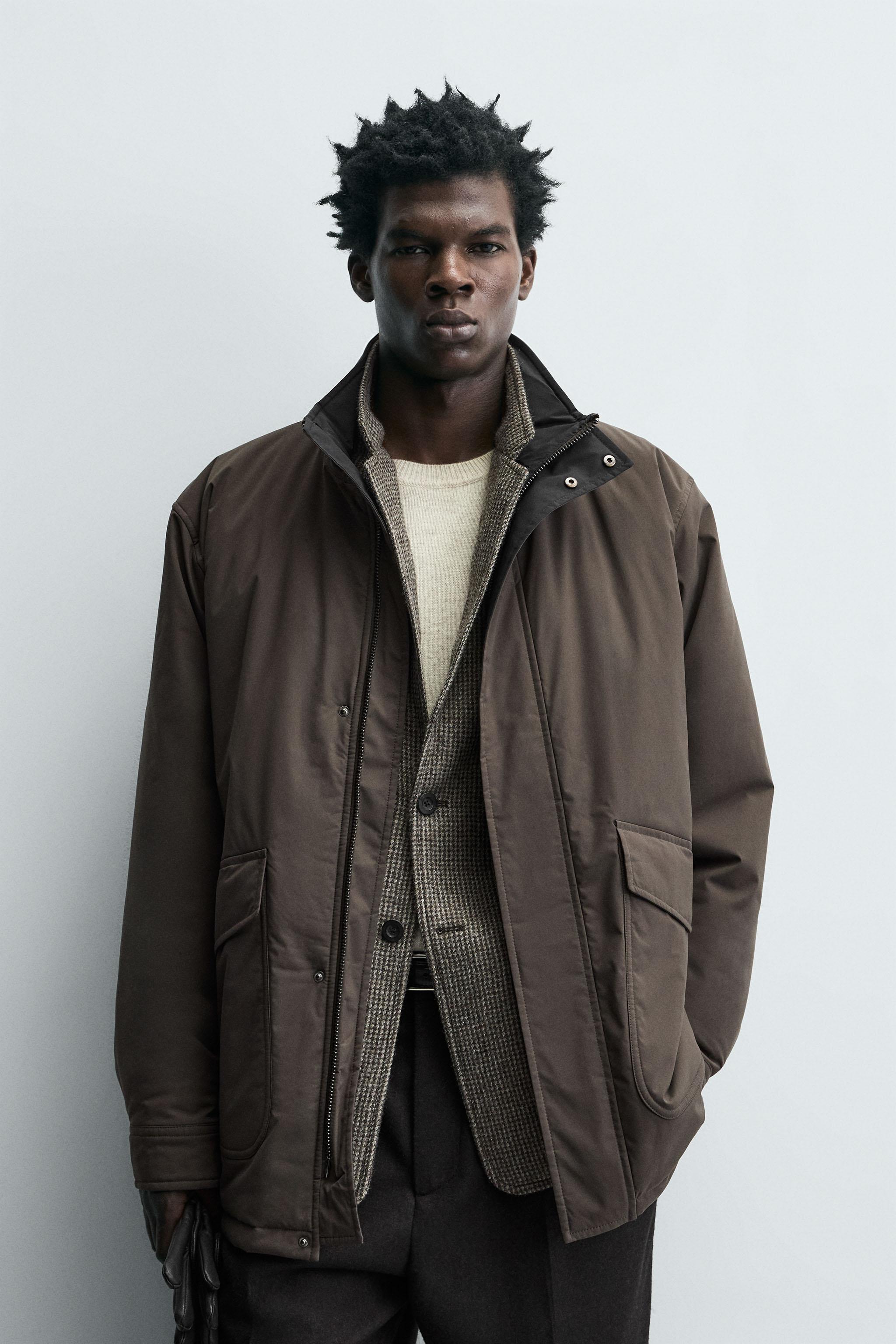 リミテッドエディション軽量パフジャケット - ブラウン | ZARA Japan