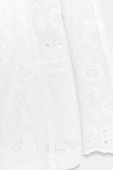 FITTED BLAZER WITH EMBROIDERED SHOULDER PADS - White by Zara - Image 8