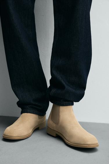 LEATHER CHELSEA BOOTS - Sand Brown by Zara - Image 2