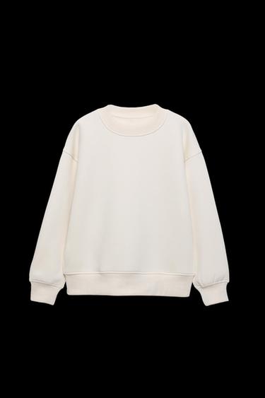 PLAIN SWEATSHIRT - Ecru by Zara - Image 0