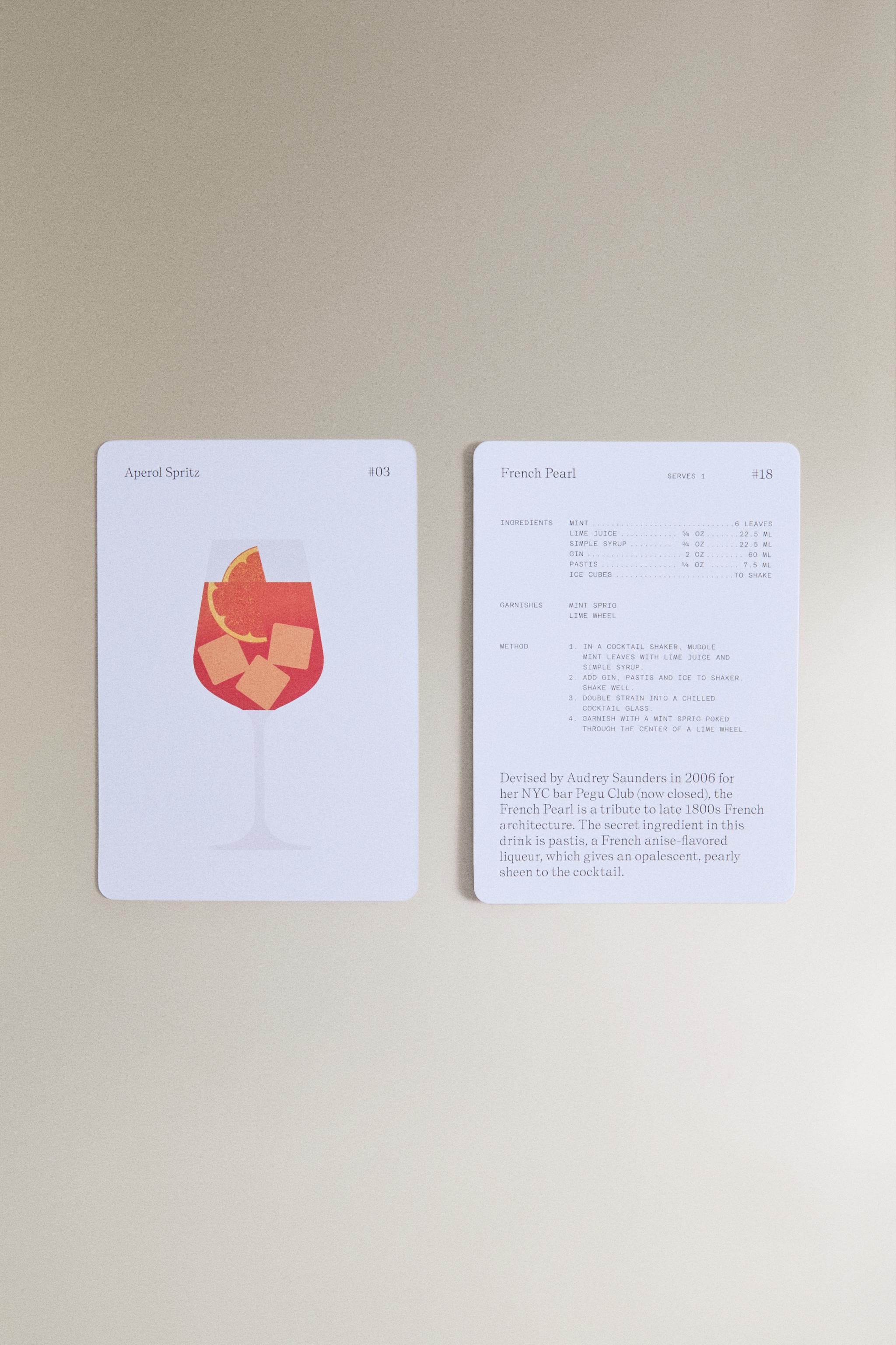 Zara THE COCKTAIL CABINET - APERITIF RECIPE DECK (ENGLISH) — фото 4