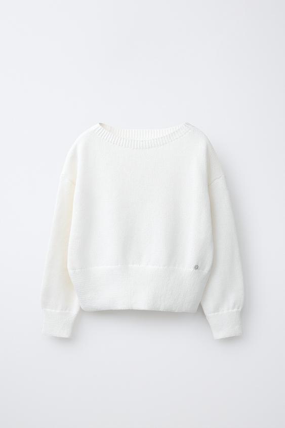 JERSEY CUELLO BARCO - Crudo de Zara - Imagen 0