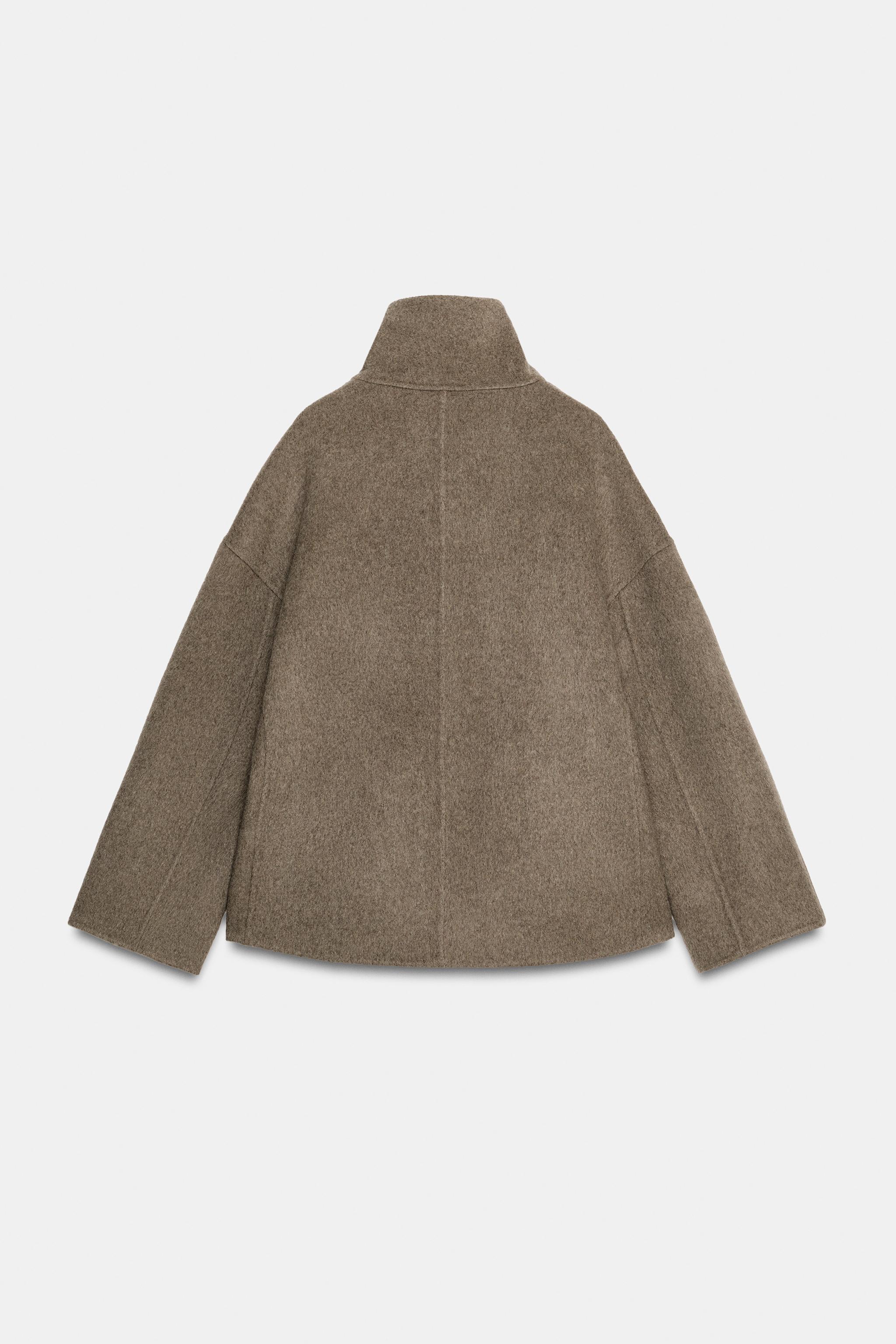 ウールショートコート ZW COLLECTION - ブラウン/モール | ZARA Japan