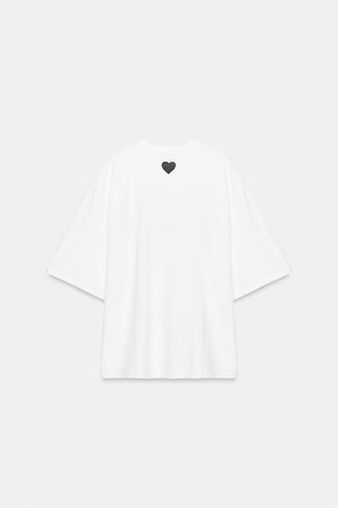 OVERSIZE TEXT T-SHIRT - White by Zara - Image 7