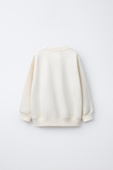 SWEAT À PIÈCES CERISES - Écru de Zara - Image 1
