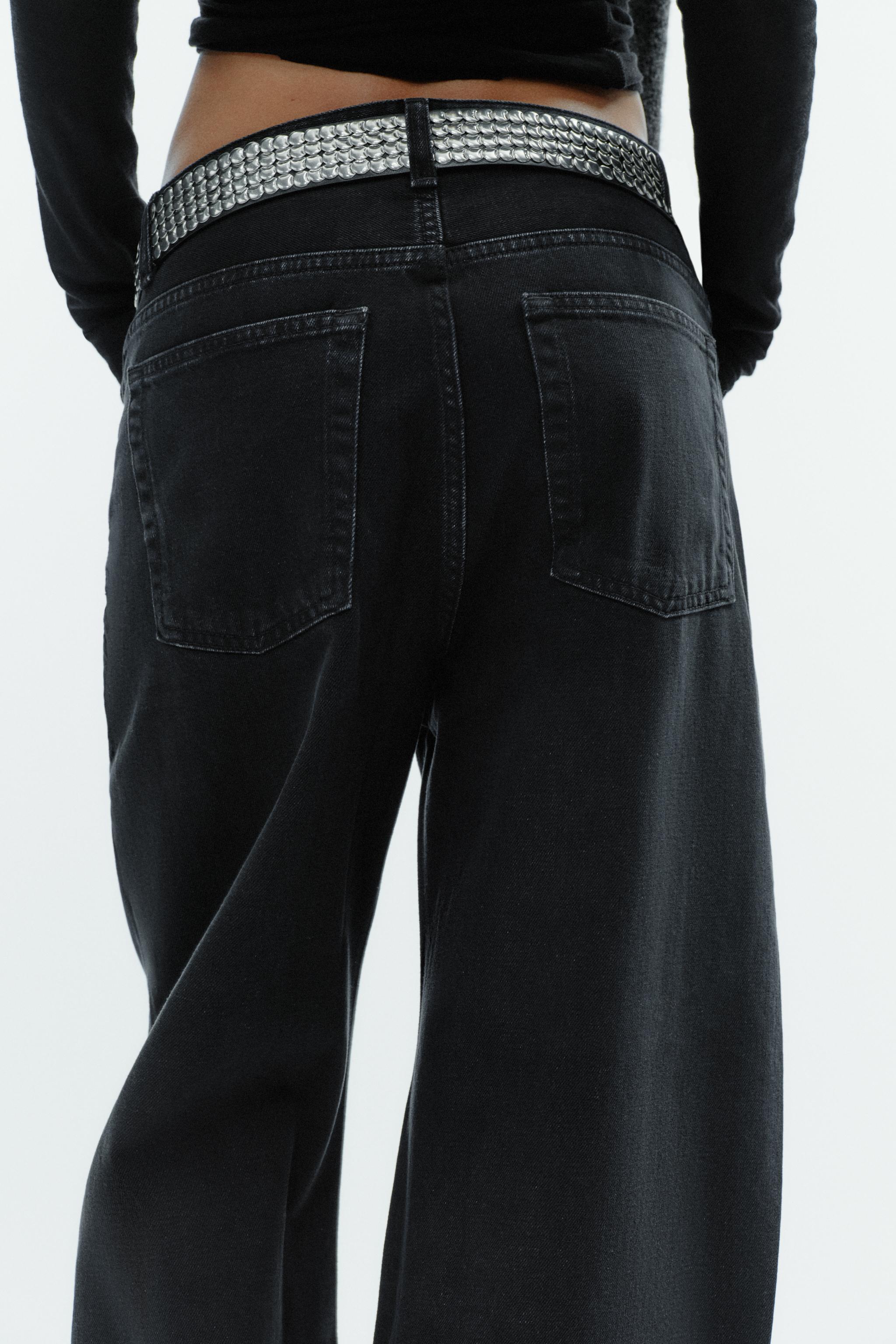 TRF MID-RISE FOLDED BAGGY JEANS