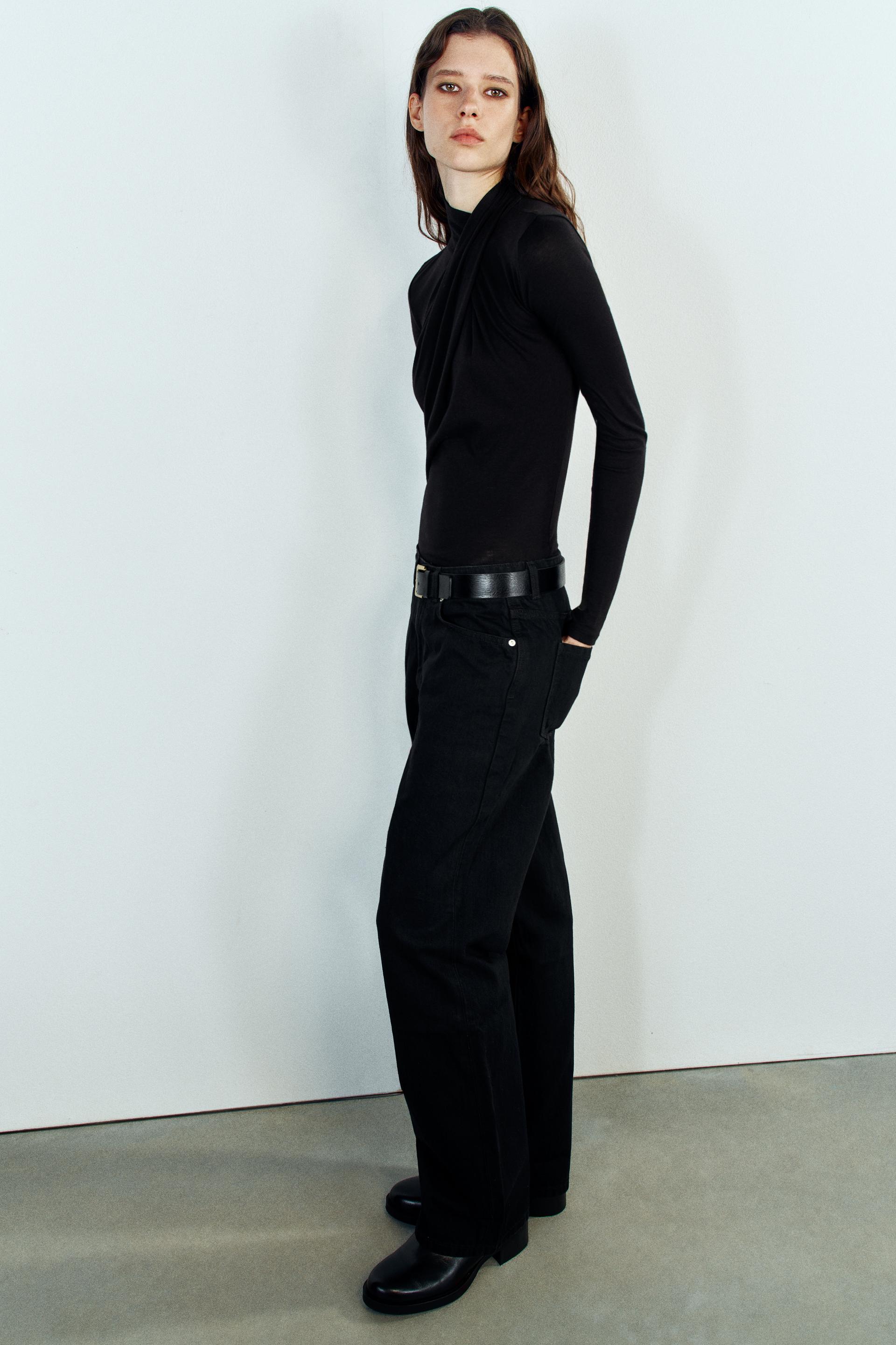 DRAPED HIGH NECK T-SHIRT thumbnail 5