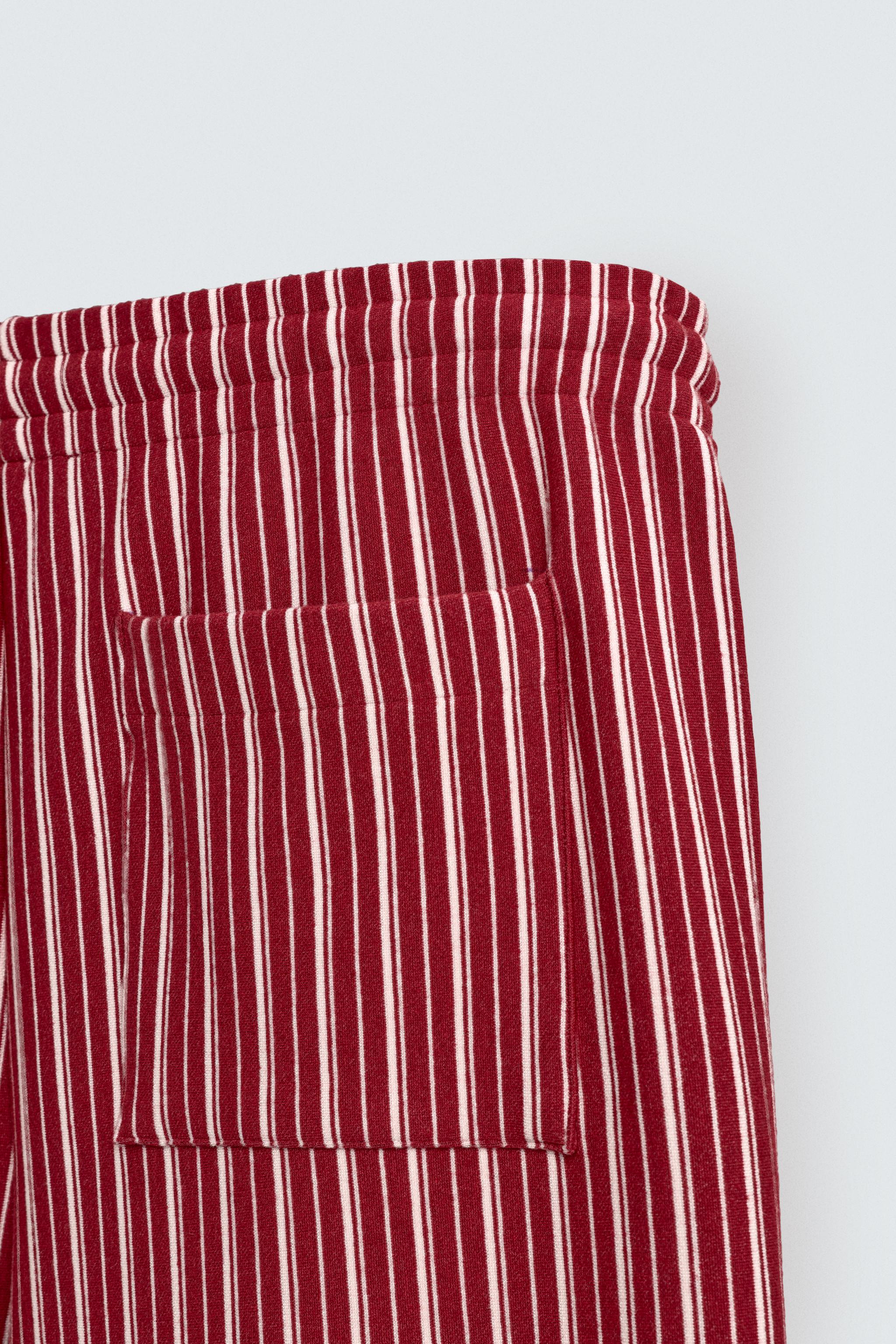 STRIPED RELAXED FIT PANTS